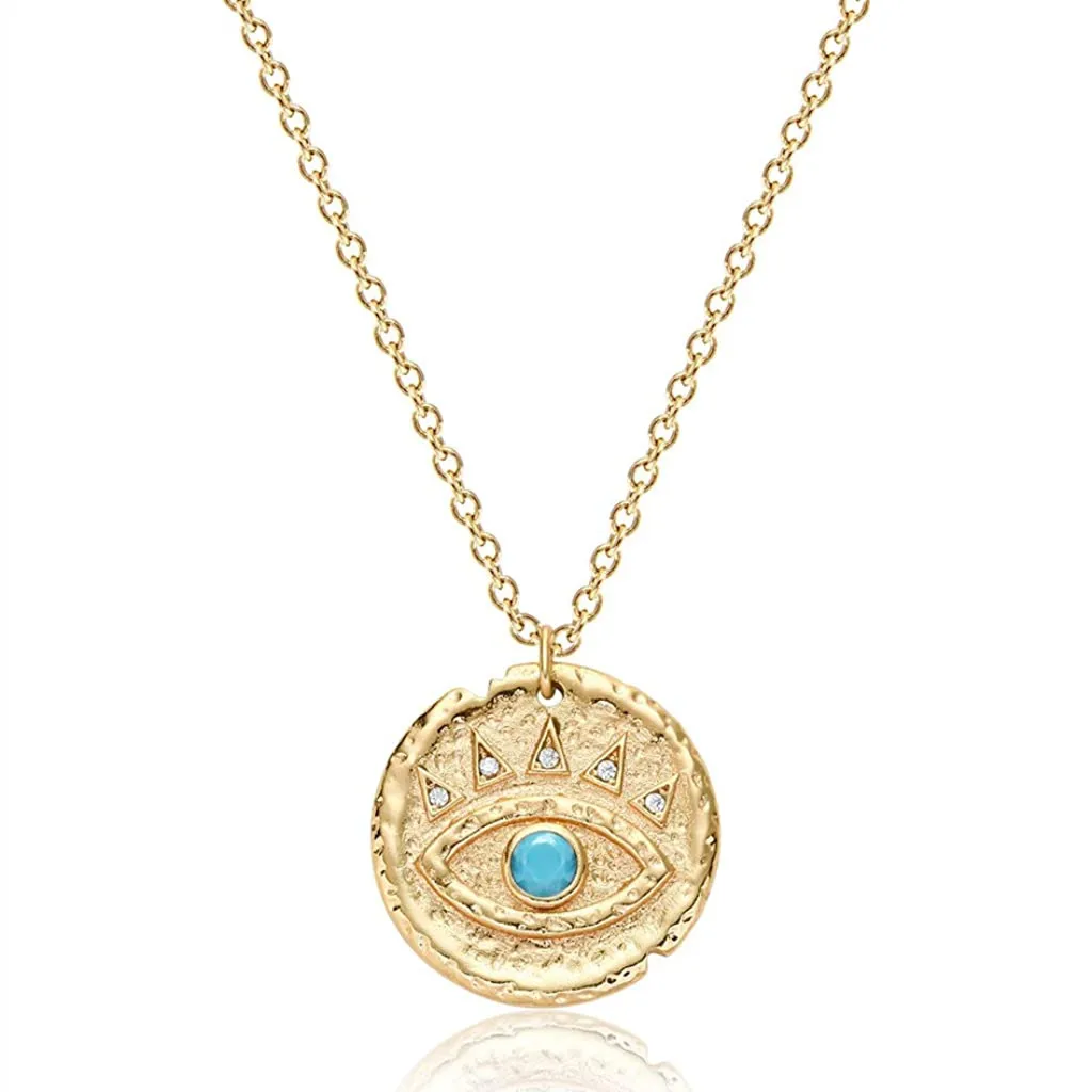 Подвеска глаз дьявола из нержавеющей стали в стиле ретро | Украшения и аксессуары