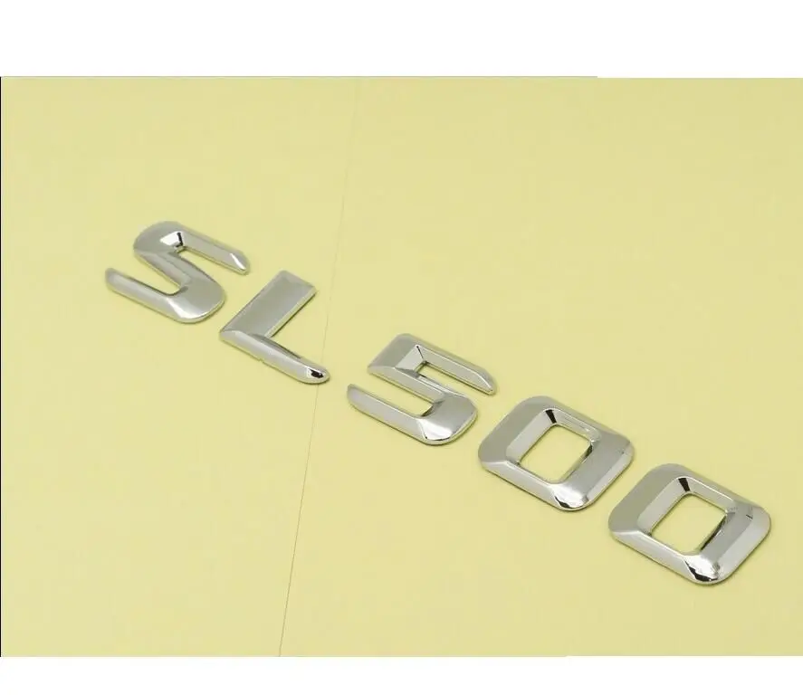 Chrome Number Letters Trunk Emblem Sticker for Mercedes SL Class SL500 | Автомобили и мотоциклы