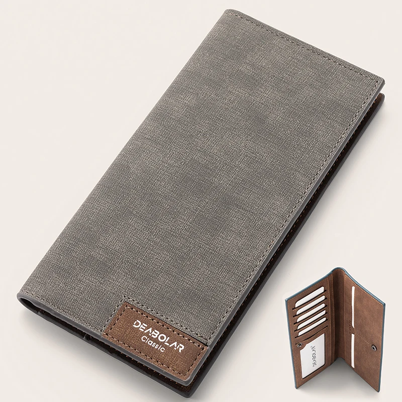 

2021 7 Card Slots Large Capacity Men Thin Wallets Long Style High Quality Card Holder Male Purse Hasp Brand PU Leather Money Gag