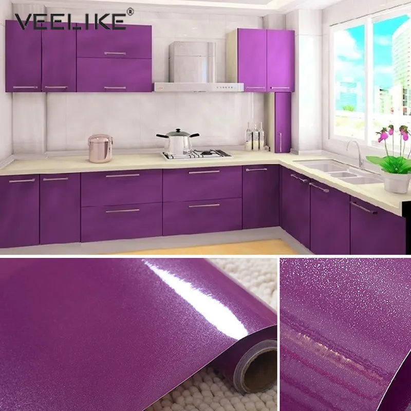 

1/3/5 Meter Waterproof Wall Stickers Vinyl Wood Style Self Adhesive Wallpapers for Wardrobe Bookcase Decals Household Decor Film