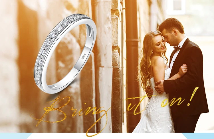 JewelryPalace кубического циркония половина Eternity свадебный набор каналов полоса 925 пробы Серебряное кольцо Красивая Новинка; Лидер продаж для Для женщин