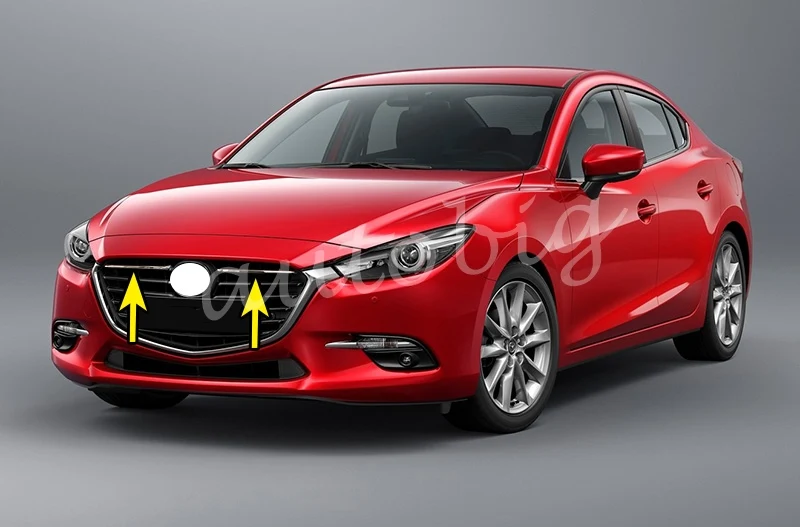 Хромированная передняя крышка для гриля планки аксессуары Mazda 3 (BN) 2017 2018