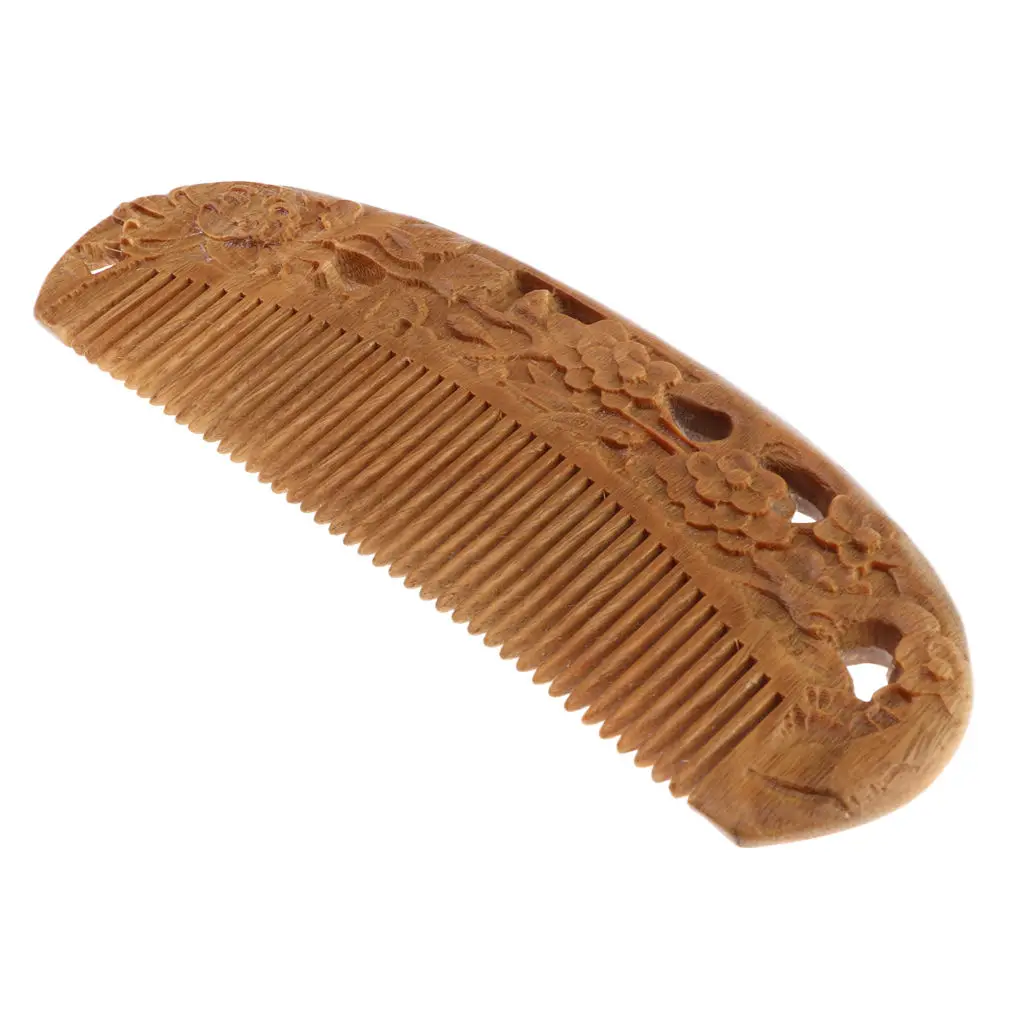 

Handmade Polishing Natural Wooden Scalp Massage Detangling Comb Brush