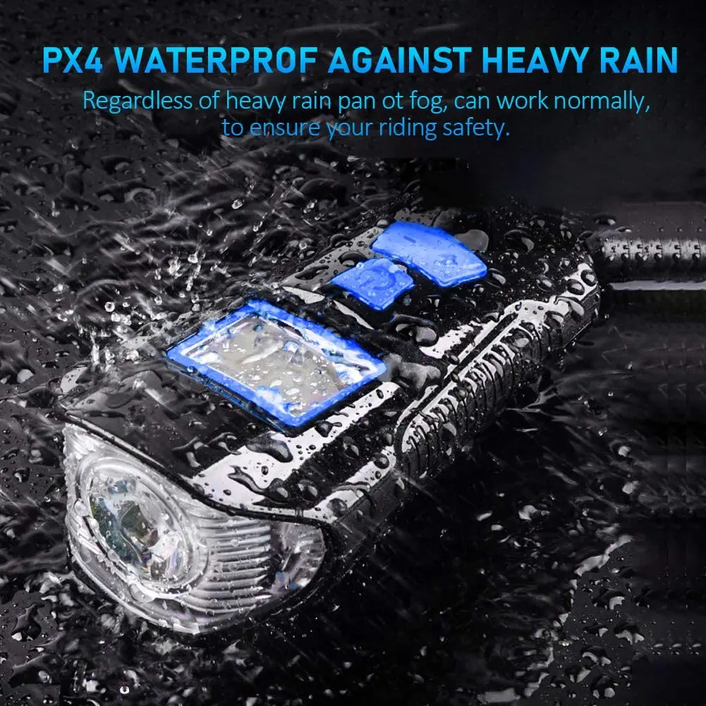 Водонепроницаемый велосипедный светильник USB Перезаряжаемые передняя фара для