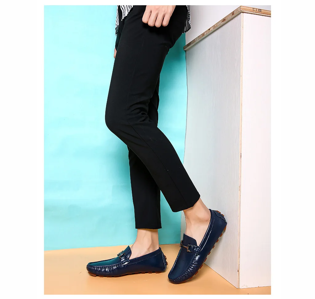 Rommeal/мужские лоферы; мужские повседневные Мокасины из лакированной кожи; удобная обувь на плоской подошве; Новинка года; модная обувь; нескользящая обувь