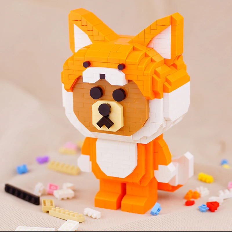 

LOZ 9250 Animal World Fox Bear Lowrie Pet Monster 3D Model DIY Mini Diamond Blocks Bricks Building Toy for Children no Box