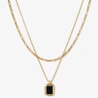 high end gold finish black white pvd tarnish free waterproof double layer shell pendant necklace fashion jewelry