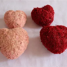 2 шт. Натуральный Свежий мох в форме сердца сохраненный цветок