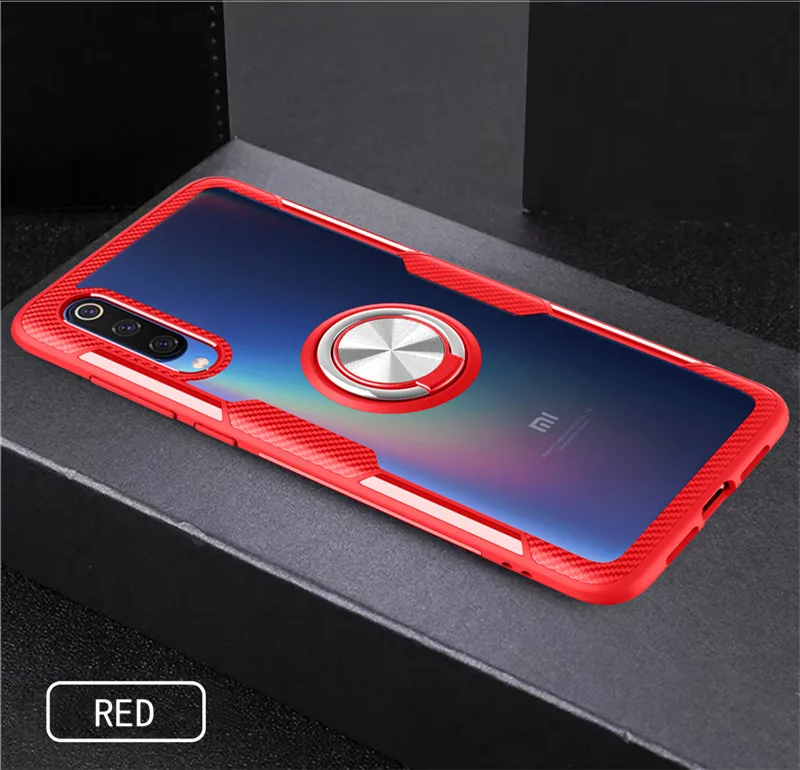 Прозрачный чехол для Xiaomi mi 9 8 SE mi 9 mi 8 mi 8 Pro Lite с кольцом и подставкой, прозрачный противоударный защитный чехол Xiaomi mi 9T mi 9 8 Pro
