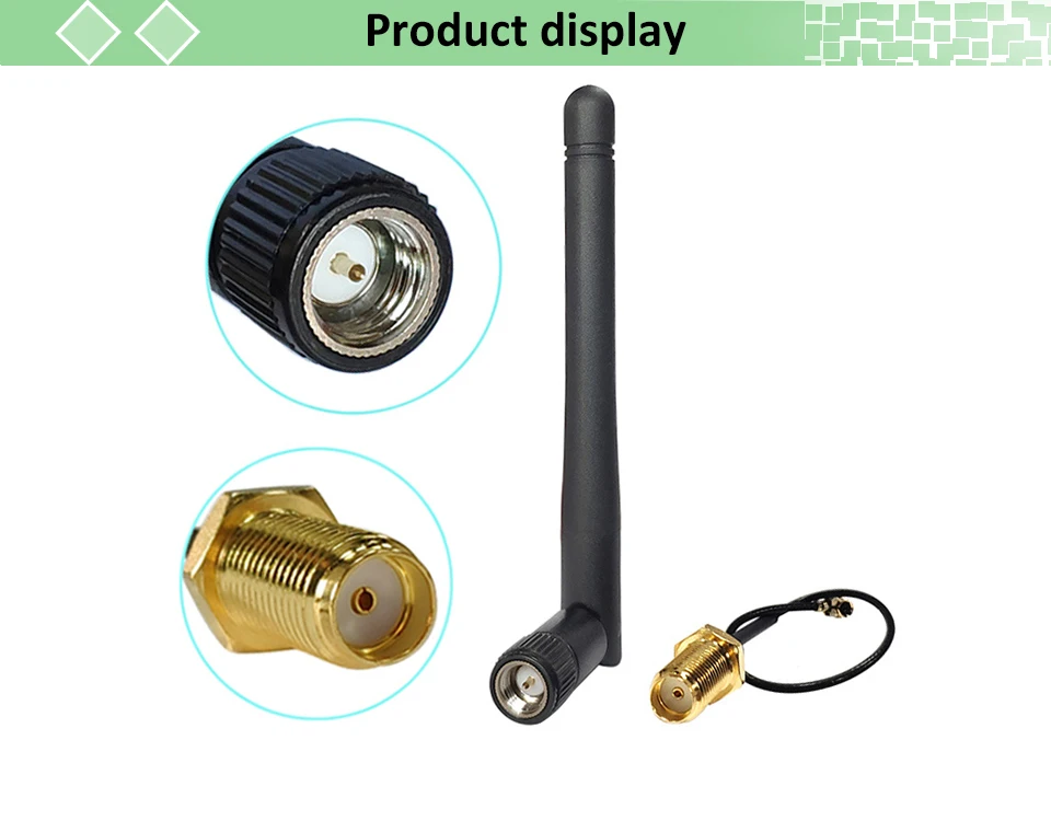 5 шт. 433 МГц Антенна 3dbi GSM 433 МГц SMA разъем антенна antena 433 м+ RP-SMA женский Ufl./IPX отрезок провода расширения кабель