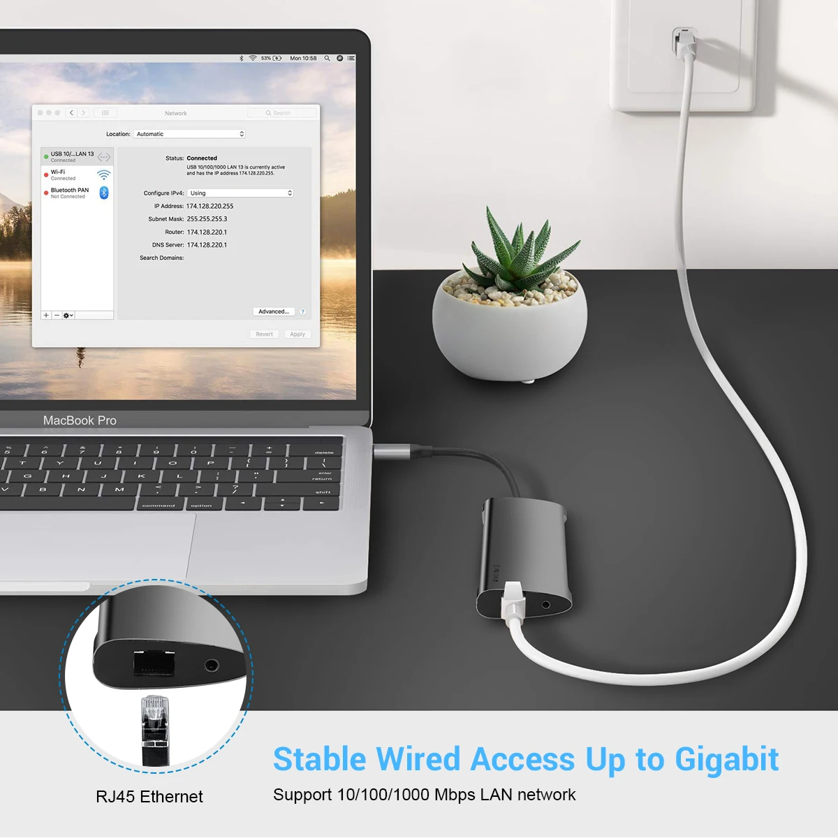 EKSA 11 портов USB C концентратор Тип C концентратор к USB3.0 HDMI VGA RJ45 PD зарядка с ридером для MacBook samsung S8/S9 huawei P20/mate 20