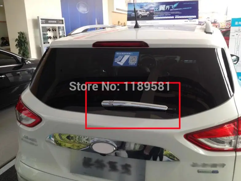 

For Ford Escape Kuga 2013 2014 2015 2016 ABS Chrome Rear Window Wiper Arm Blade Cover Trim Overlay Nozzle Molding Garnish