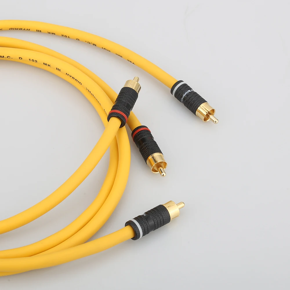 A11 Hifi аудио D102MKIII посеребренный RCA кабель одна пара мягких аналоговых кабелей