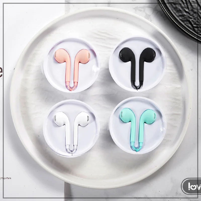

Earbuds Wired Headsets Earpods With Microphone In Ear 3.5mm headphones with microphone Colorful fashion mobile phones Universal