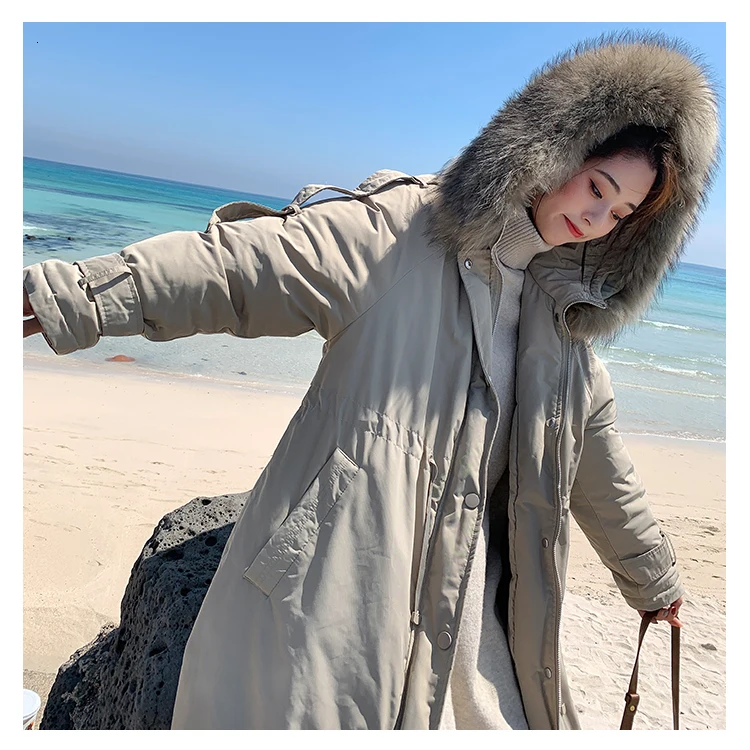 Winter Jacket Women Coat Female Overknee Keep Warm Cotton-padded Clothes Loose Coat Manteau Femme Hiver Bayan Mont Warm Parka