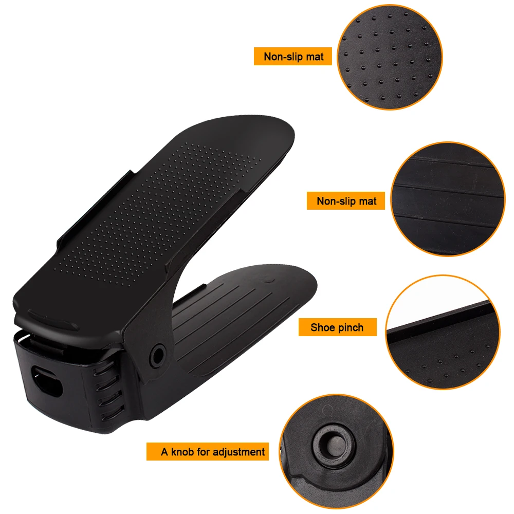 Регулируемая полка-органайзер для обуви регулируемый стеллаж хранения экономия