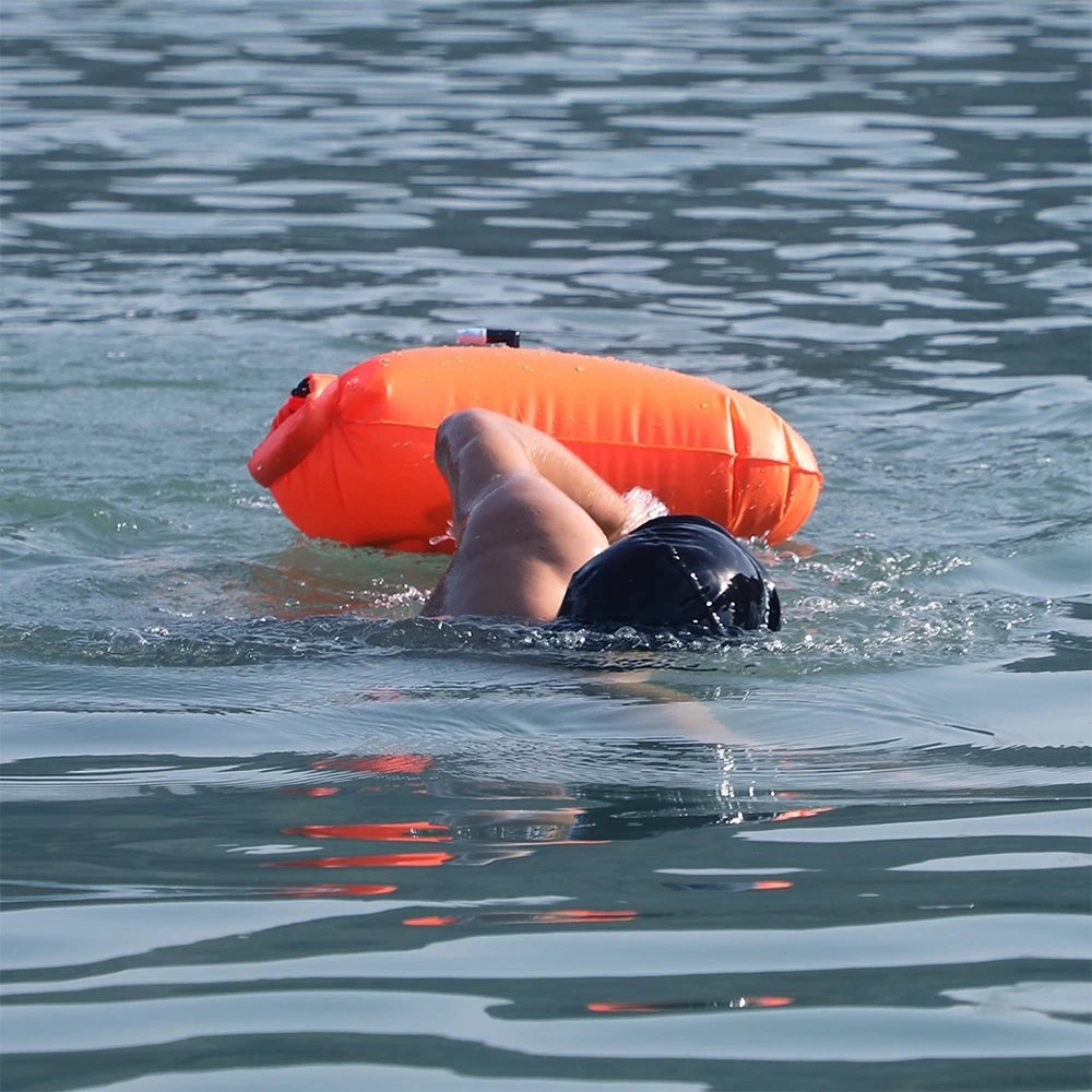 

20L Swimming Bag Inflatable Swimming Buoy Life Bag Tow Floating Dry Bag Swimming Diving Safety Signal Air Bag Inflate Ring New