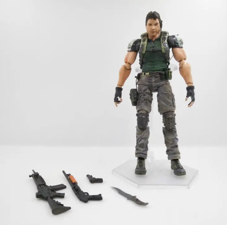 

28cm Chris Redfield Articulated Action Figure Super Movable Joints Movie Game Character Statue Figurine Collectible Model Toys