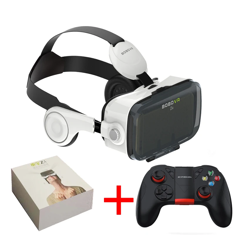 BOBOVR Z4 кожаный виртуальной реальности VR очки гарнитура 3D картон шлем Стерео коробка BOBO VR для 4-6 'смартфон - Цвет: Bundle 6