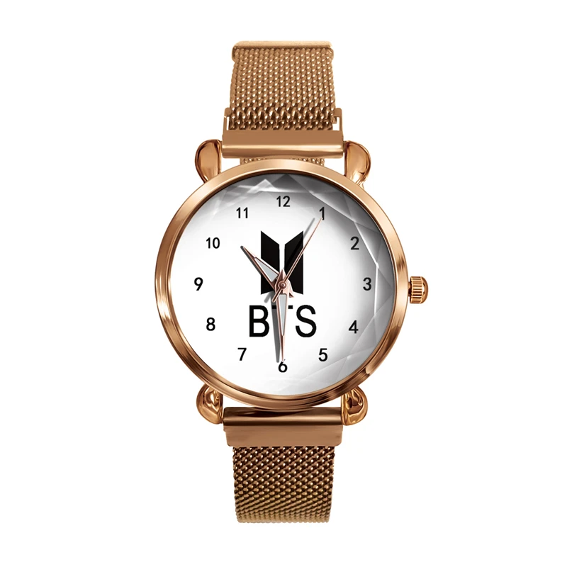 

Kpop Bangtan Boys Logo Couple Watch Trend 2021 New Release Waterproof Casual Quartz Watch Fashion Lovers Jewelry Gift BTS-045