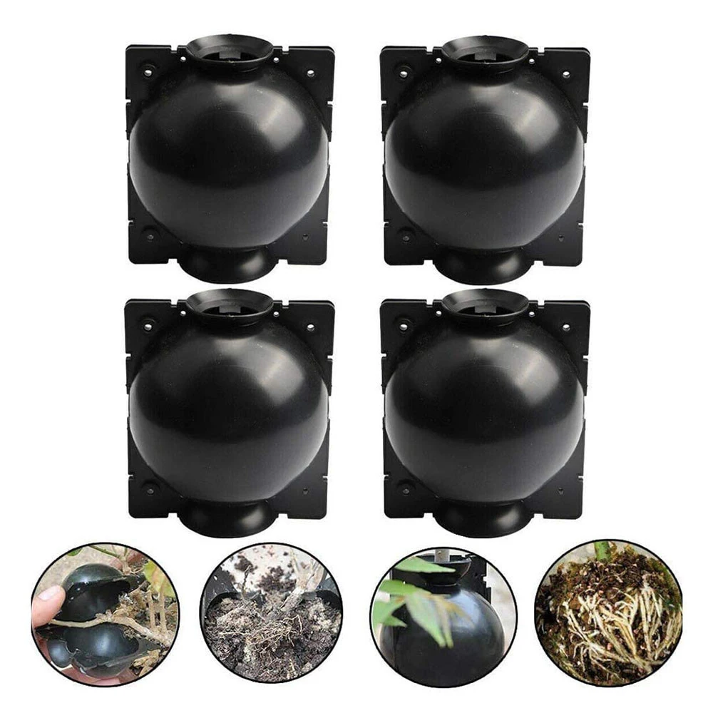 

5PC Plant Rooting Box Grafting Device Propagation Ball Plastic Breeding Shell Plant Propagation Air Layer Pods Garden Supplies