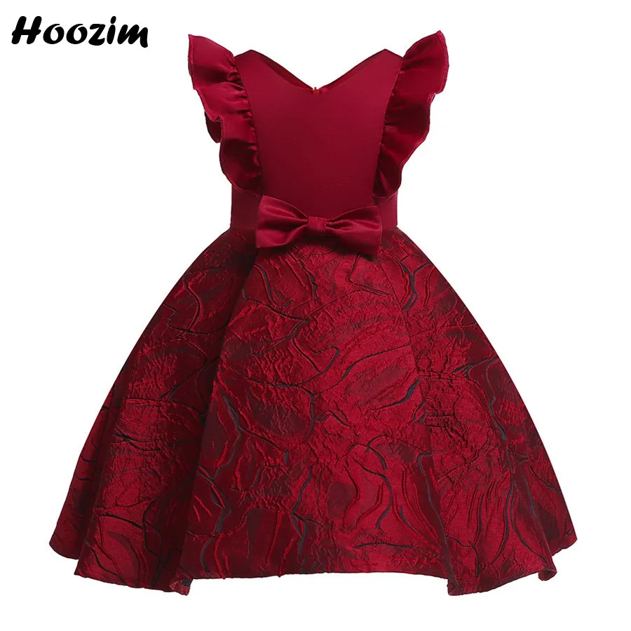 

Luxury Palace Backless Ruffle Armhole Evening And Wedding Dresses Girls 4-10 Years Expensive Green Back Zipper Party Dress Child