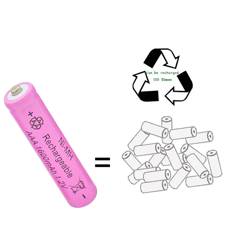 

AAA 14/18/24PCS 1600 mAh Rechargeable Battery Ni-MH Rechargeable Battery Pink High Quality Pre-charged Batteries for Camera Toys