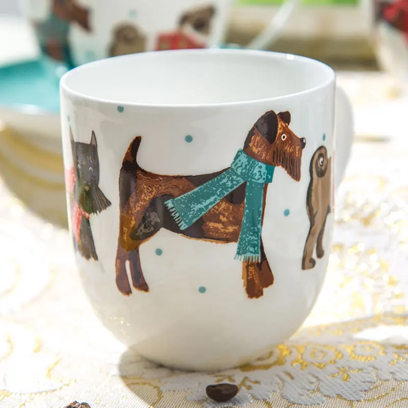 Керамическая кружка с ручками в европейском стиле изящным китайским изысканным