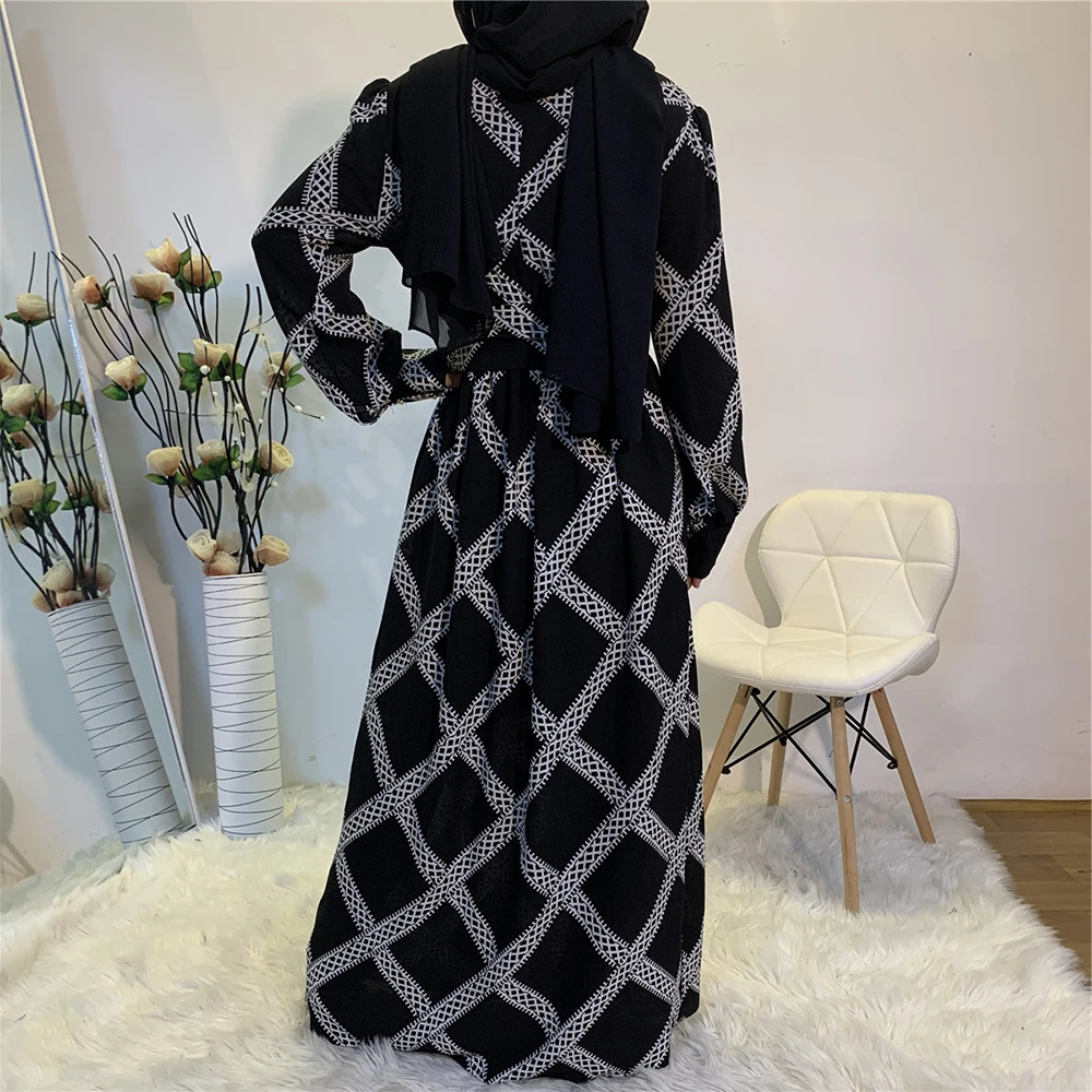 Vestidos кафтан Дубай Абая Турция мусульманский модный хиджаб платье мусульманская