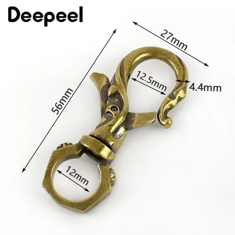 Пряжки для ключей из чистой латуни поворотные 2/5 шт. | Багаж и сумки