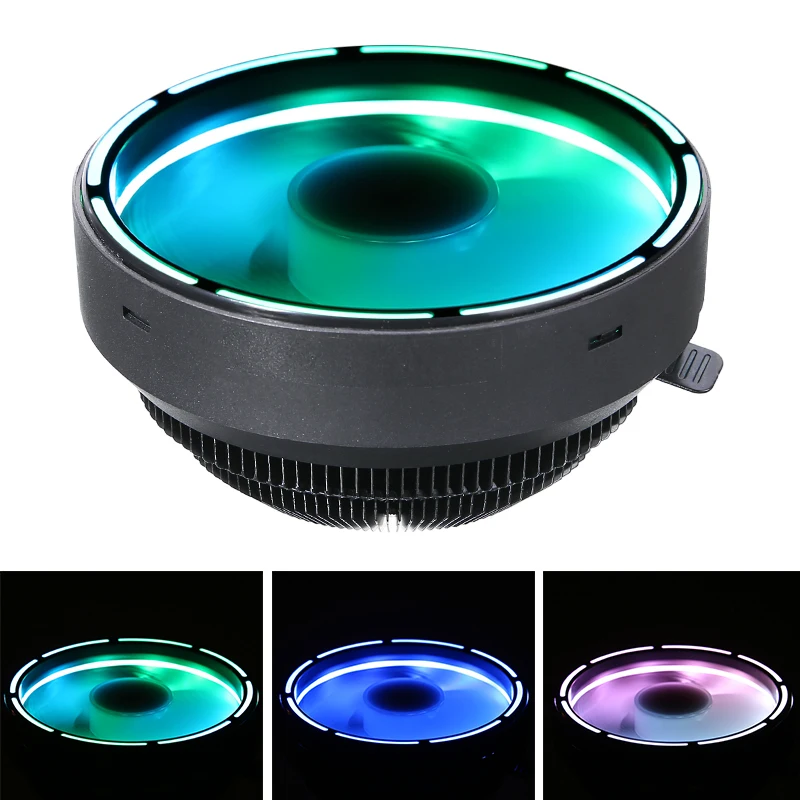 

CPU Cooler Radiator 120mm 12V 51CFM RGB LED Fan CPU Air Cooling Computer Cooler LGA/1151/1155/AM3/AM4 3Pin CPU Cooler