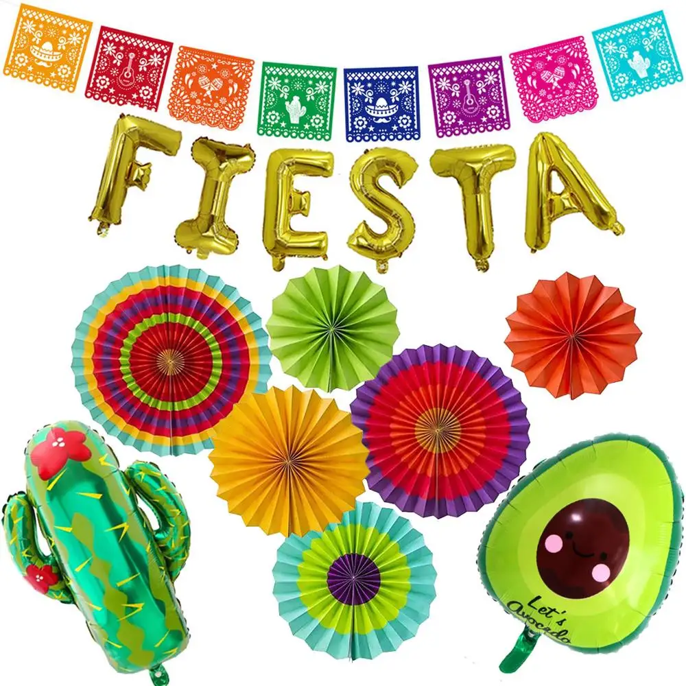 Mexican Fiesta Party Alpaca Cactus Foil Balloon Banner Bachelorette Pinata Decor Summer Birthday Supply | Дом и сад