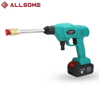 allsome car washing water gun high pressure washer machine rechargeable charge display garden tool for makita battery