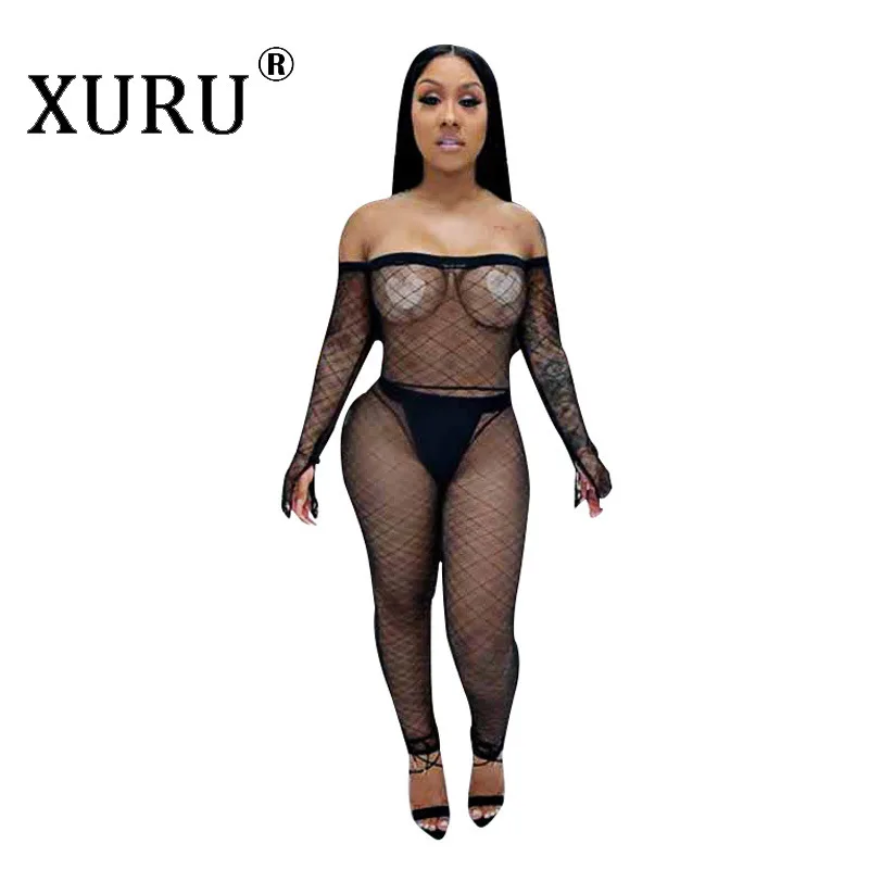 XURU европейский и американский женский облегающий Топ осенний Новый полый