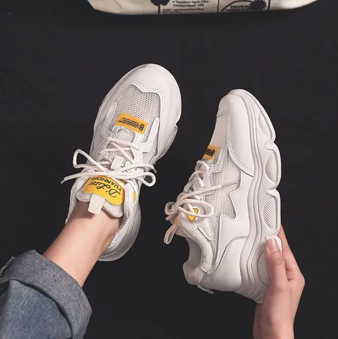 Женские кроссовки столбики коллекция 2019 года модная женская обувь на платформе