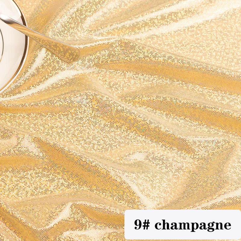 champagne 160X100 см стрейч танцевальная сцена блестящая ткань Африканский Tissus лоскутное Тюль Свадебные вечерние украшения марлевая ткань - Цвет: champagne