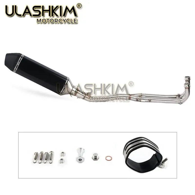 Мотоцикл глушитель полная система скольжения на средней трубы для Yamaha Tmax 500 530