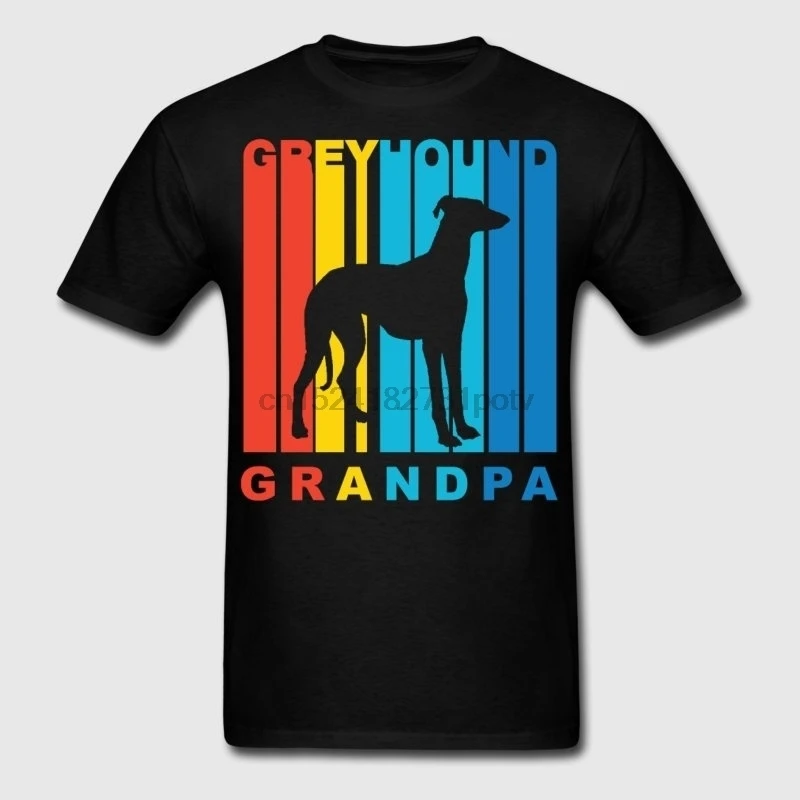 

Men Retro Greyhound Grandpa Dog Grandparent T-Shirt T-Shirt