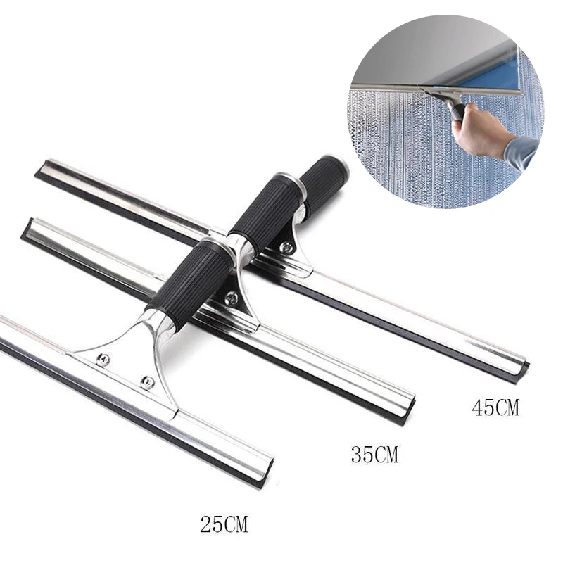 25 35 45cm glass cleaning wiper car house window squeegee rubber blade windows bathroom tiles shower glass screens clean free global shipping