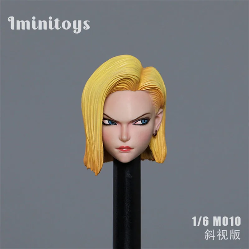 

Pre-sale Iminitoys 1/6 M010 1/12 M011 Android 18 Head Sculpt Carving Model Fit Pale Female Soldier Doll