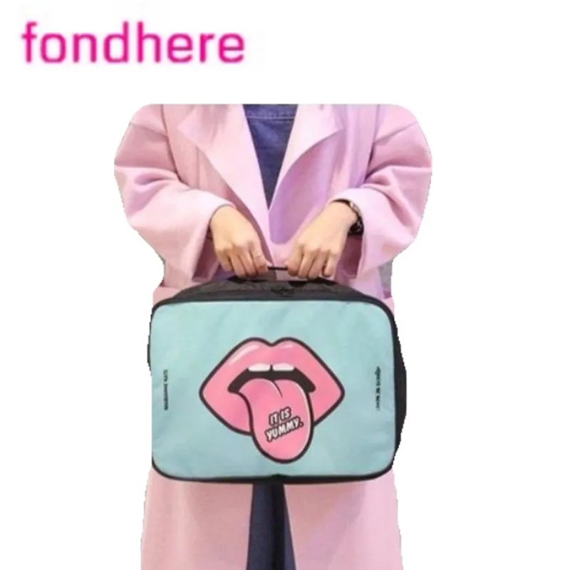 

Многофункциональная дорожная сумка для хранения губ и глаз с мультяшным принтом, милая Женская Студенческая вместительная сумка, милый мул...