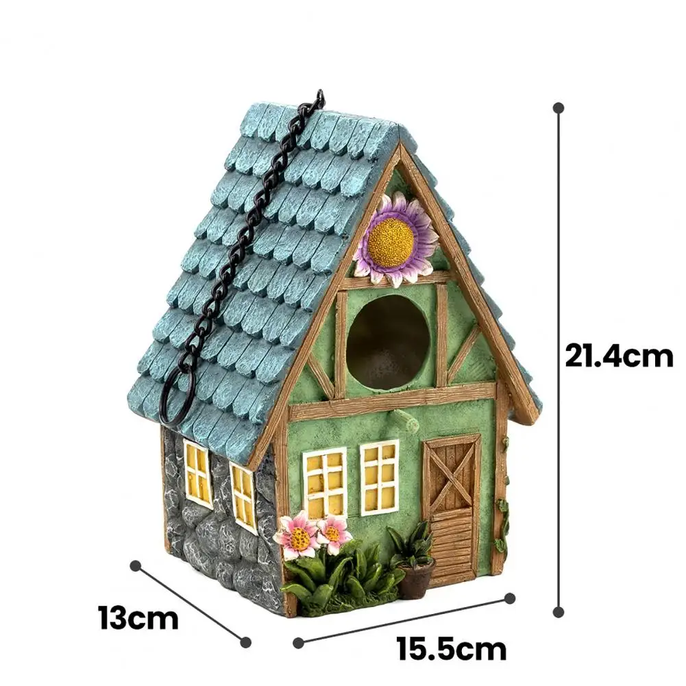 Bird House Decor Multi-function Waterproof Art Craft Handcrafted Box Hanging Pendant for Patio Garden Decoration Ornaments | Дом и сад