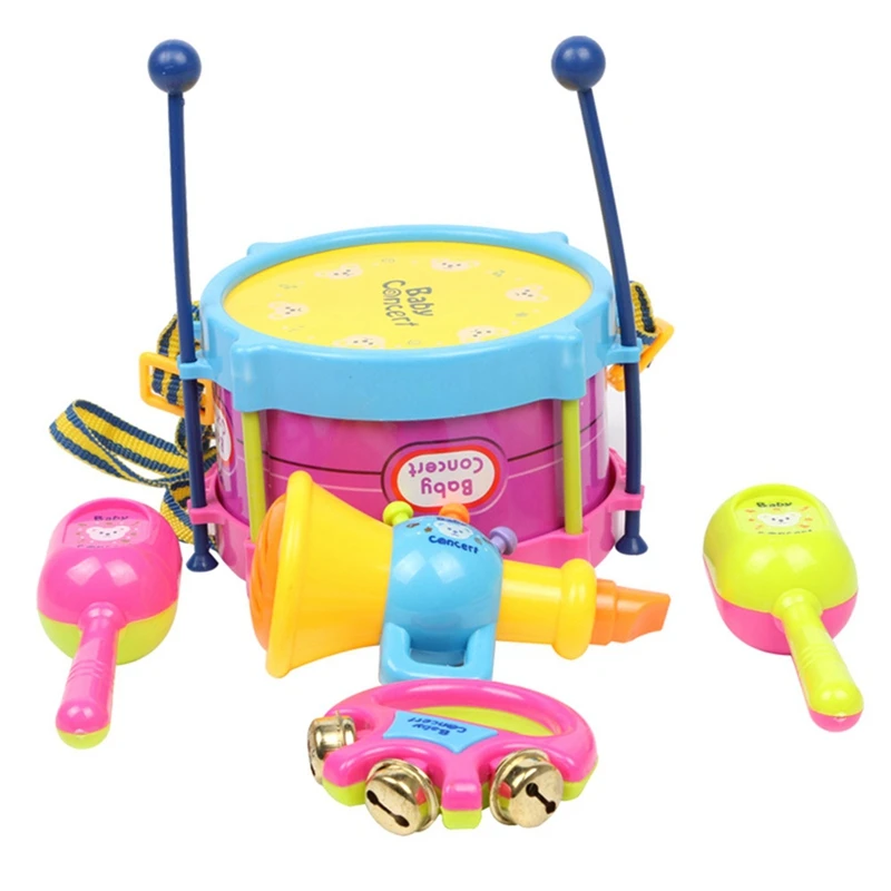 

Набор музыкальных игрушек в рулоне, 5 шт./компл., музыкальные инструменты, наборы ремешков, детская игрушка для раннего развития, подарок, дет...