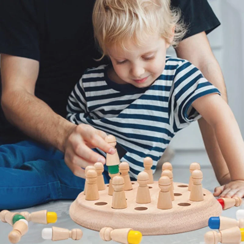 Детская игра для вечерние деревянная палочка запоминания шахматная забавная