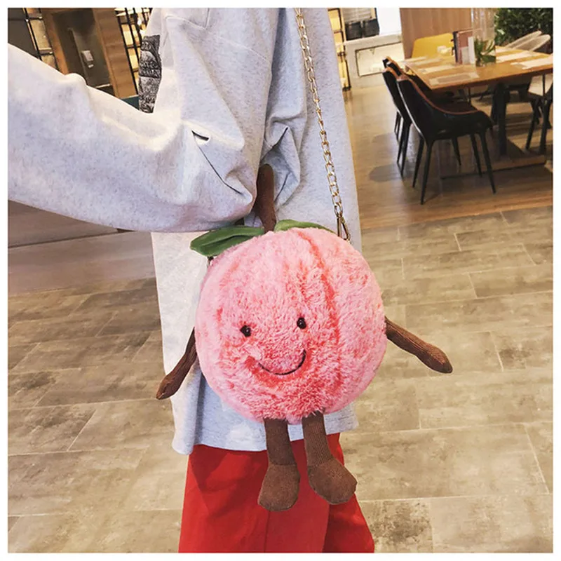 

Women 2021 New Personality Shoulder Messenger Bag Funny Cute Cartoon Plush Bag