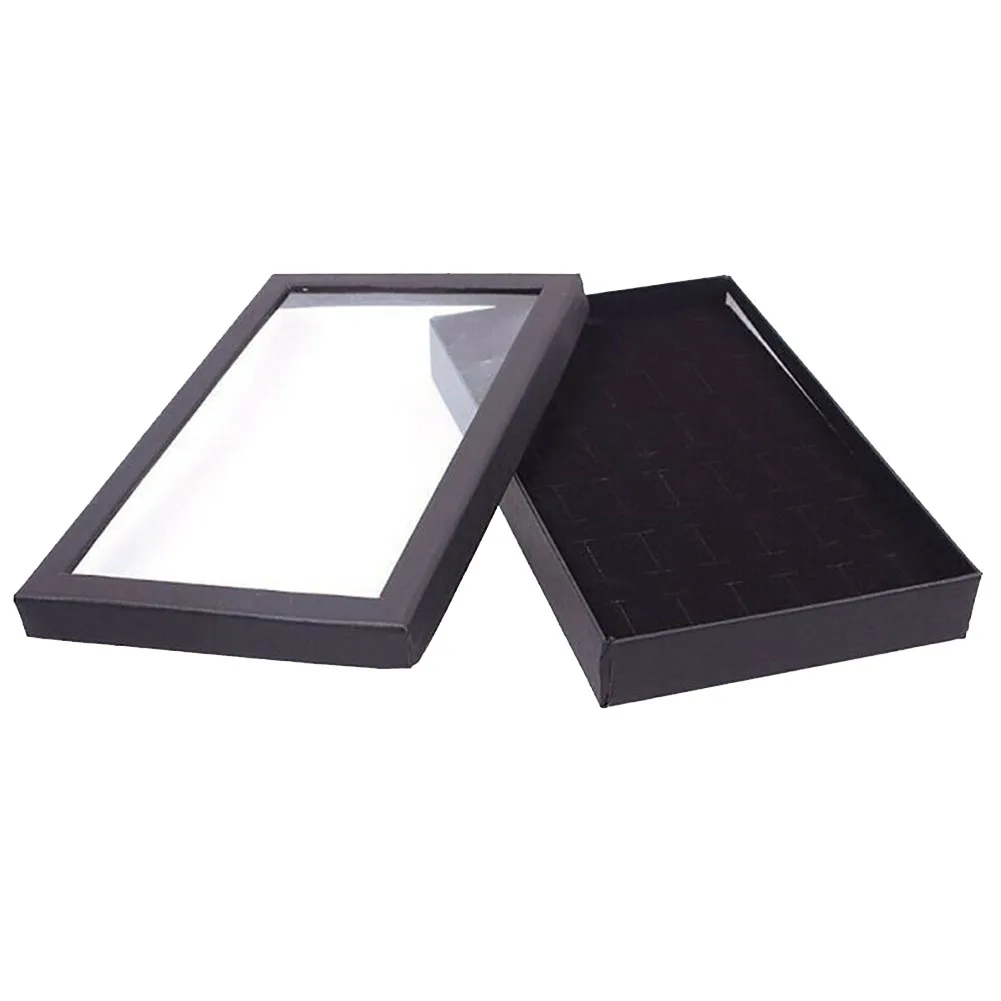 

36 слотов кольцо Дисплей серьги ящик для хранения Портативный упаковка вставка прямоугольная Домашний Органайзер для ювелирных изделий шоу...