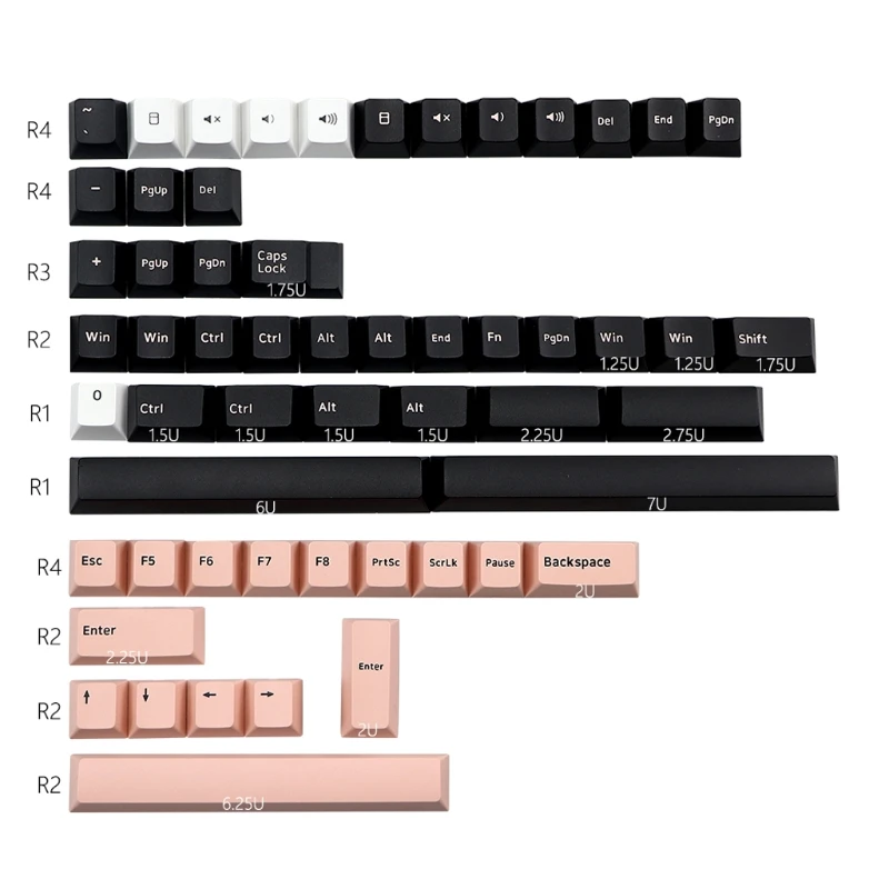 

2021 New 160 KEYS Cherry Profile Olivia Keycap Double Shot Thick PBT Keycaps FOR MX Switch Mechanical Keyboard