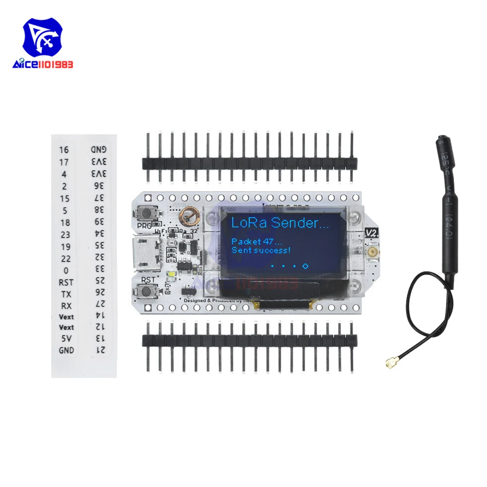 Плата расширения diymore LoRa 868 915 МГц OLED дисплей 0 96 дюйма ESP32 Wi Fi Bluetooth антенна на