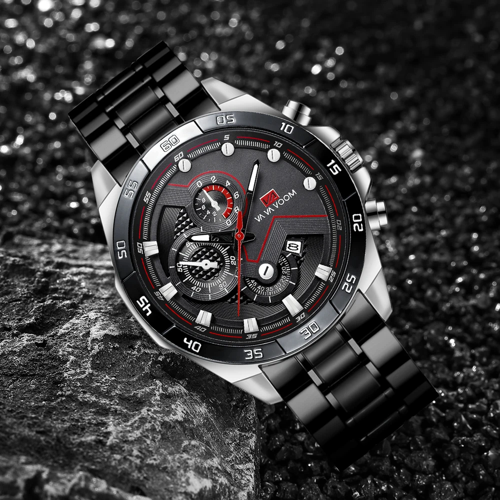 

Fashion Men Watch Luxury Top Brand Leather Stainless Steel Quartz Analog Watches Military Men's Watches Reloj Hombre Male Clock