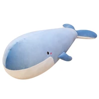 cute new big size funny whale doll pillow plush toy pillow soft fish plush doll soothing cushion gift for child girlfriend